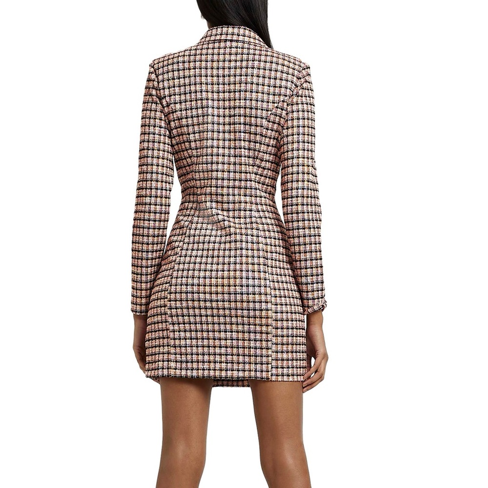 River Island Pink and Black Checkered Blazer Dress - Picture 4 of 7